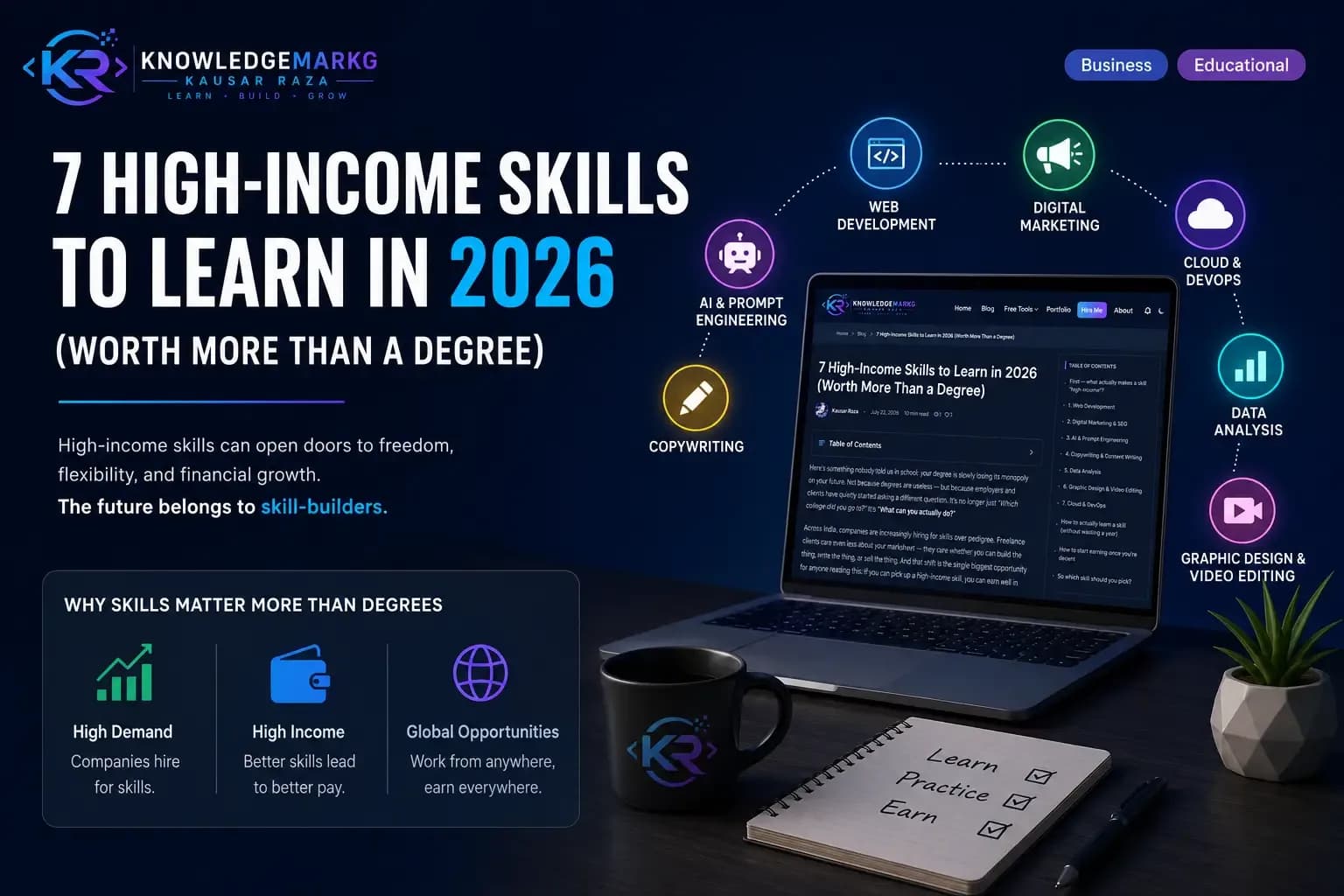 7 High-Income Skills to Learn in 2026 (Worth More Than a Degree)