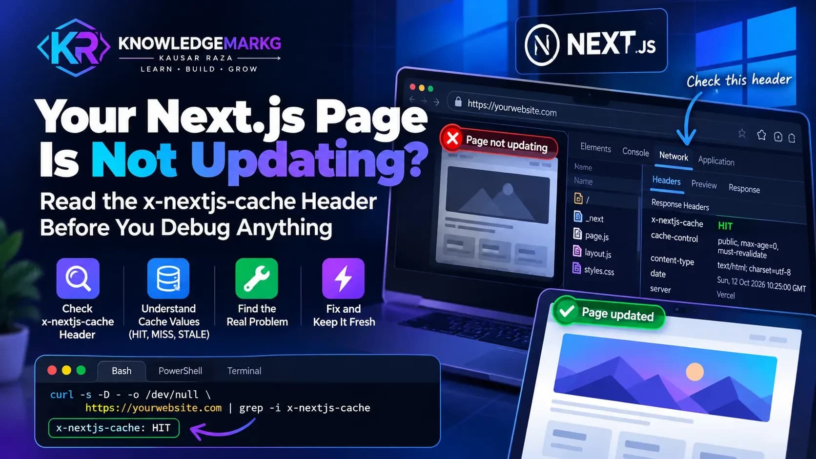 Your Next.js Page Is Not Updating: Read the x-nextjs-cache Header Before You Debug Anything