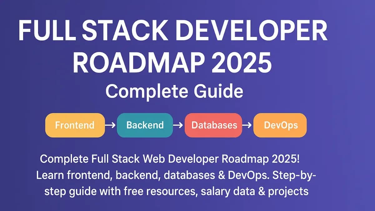 Full Stack Developer Roadmap 2025 Complete Guide