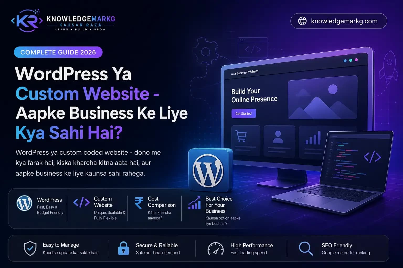 WordPress Ya Custom Website - Aapke Business Ke Liye Kya Sahi Hai?